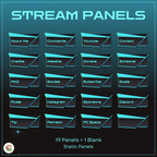 Cool Static Panels | 19 Panels + 1 Blank | Stream Static Panels | 4 Color Variants