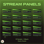 Cool Static Panels | 19 Panels + 1 Blank | Stream Static Panels | 4 Color Variants