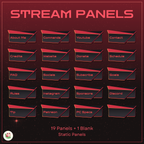 Cool Static Panels | 19 Panels + 1 Blank | Stream Static Panels | 4 Color Variants