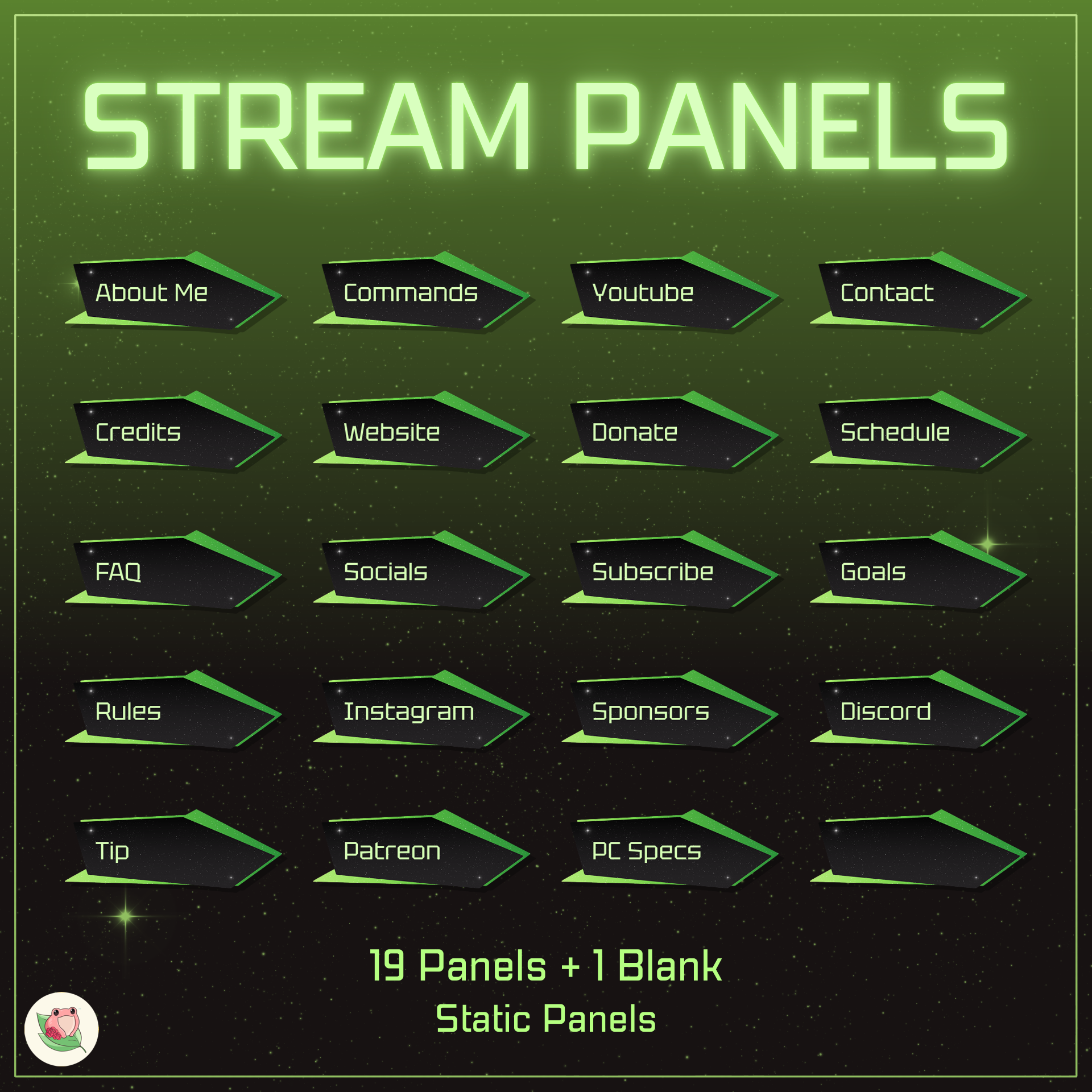 Cool Static Panels v3 | 19 Panels + 1 Blank | Stream Static Panels | 4 Color Variants