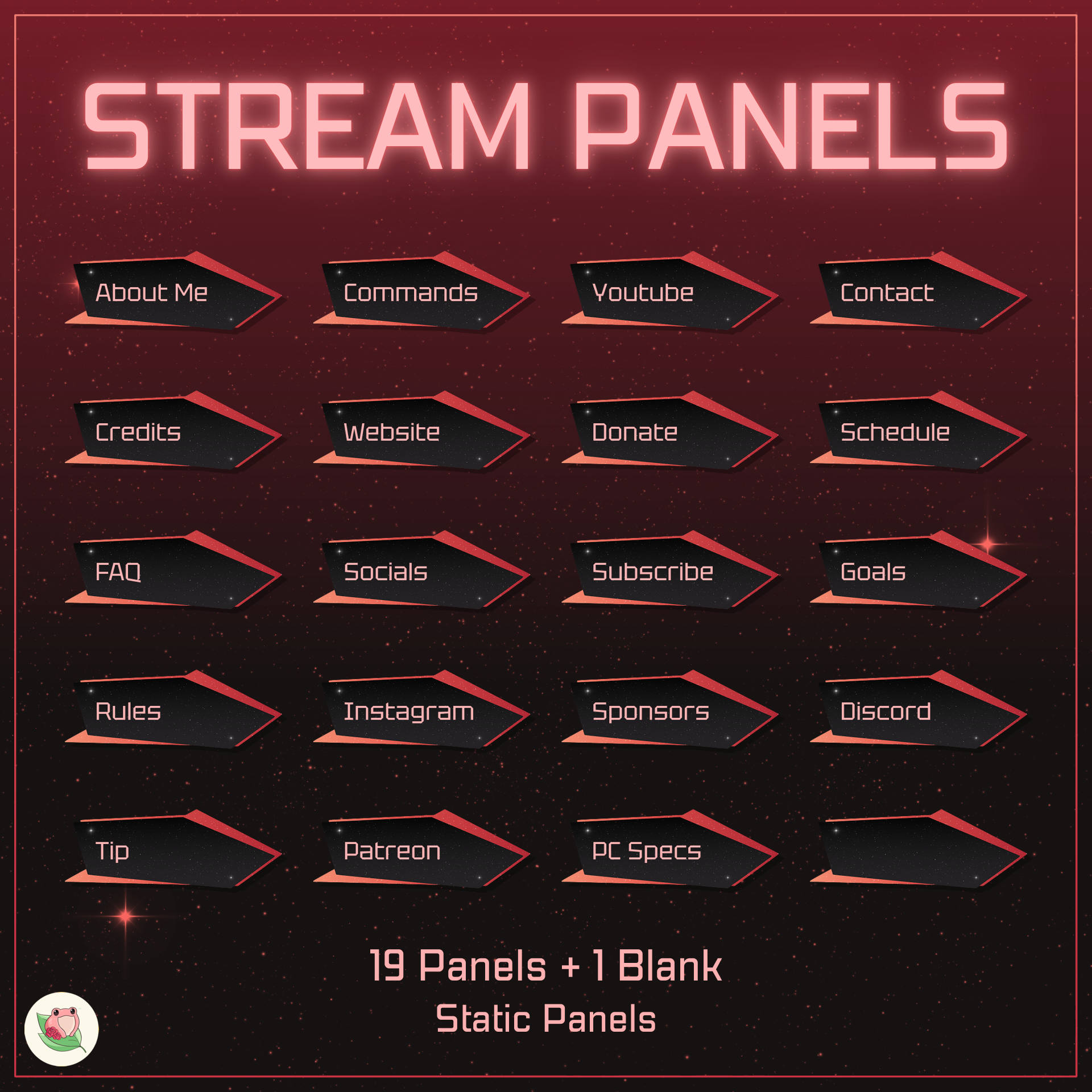 Cool Static Panels v3 | 19 Panels + 1 Blank | Stream Static Panels | 4 Color Variants