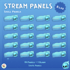 Skull Static Panels | 19 Panels + 1 Blank | Stream Static Panels | 5 Color Variants