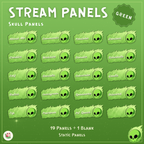 Skull Static Panels | 19 Panels + 1 Blank | Stream Static Panels | 5 Color Variants