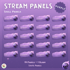 Skull Static Panels | 19 Panels + 1 Blank | Stream Static Panels | 5 Color Variants