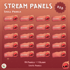 Skull Static Panels | 19 Panels + 1 Blank | Stream Static Panels | 5 Color Variants